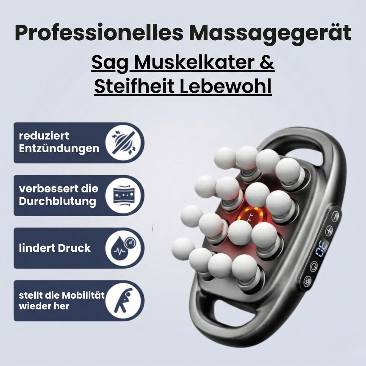 Luminis Pro™ Rotlicht Tiefengewebe-Massager mit 16 Köpfen
