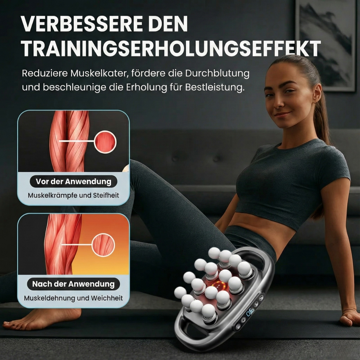 Luminis Pro™ Rotlicht Tiefengewebe-Massager mit 16 Köpfen